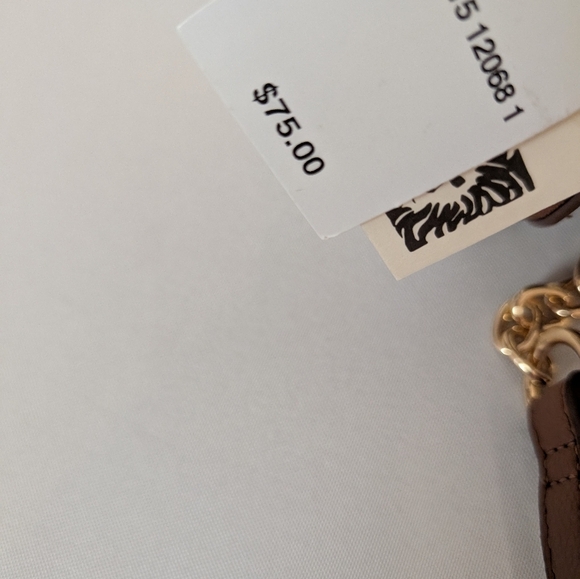 Anne Klein Brown And Gold Cork Circle Round Crossbody Bag - Picture 5 of 7